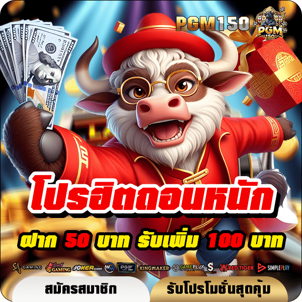 pgm150 โปรฝาก 50 รับ 100