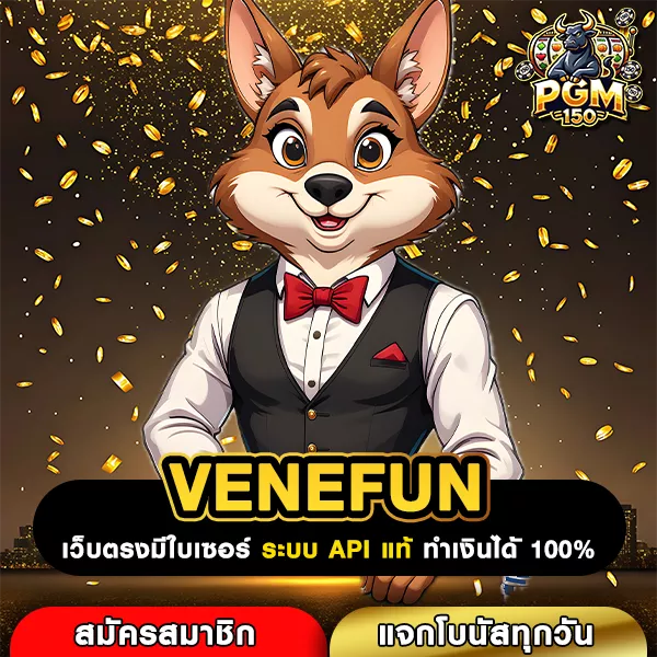 VENEFUN เว็บตรงสล็อตแตกง่าย รวมเกมลิขสิทธิ์แท้โบนัสสูงกำไรเน้นทุกเกม